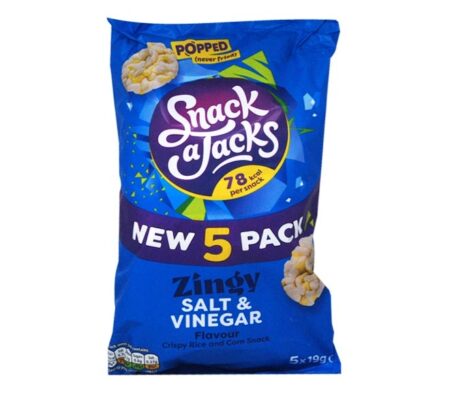 SNACK A JACKS SALT & VINEGAR 5X19GR
