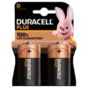 DURACELL PLUS LIFE GUARANTEED D 2PCS