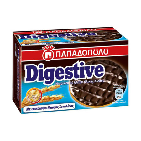 PAPADOPOULOS DIGESTIVE DARK CHOCO 200GR