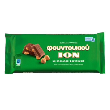 ION MILK CHOCOLATE WHOLE HAZELNUT 100GR