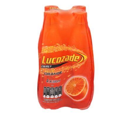 LUCOZADE ENERGY ORANGE 4X380ML
