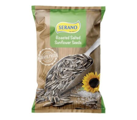 SERANO ROASTED SALT SUNFLOWER SEEDS100GR