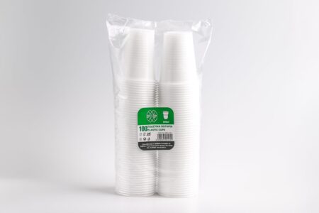 PIP PLASTIC CUPS 200ML X100PCS