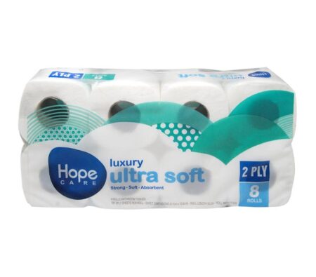 HOPE TOILET PAPER ULTRA SOFT 2PLY 8PCS
