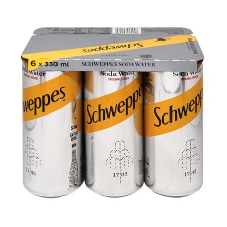 SCHWEPPES SODA WATER 6X330ML