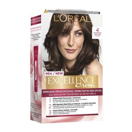 LOREAL EXCELLENCE CREME BROWN N4 192ML