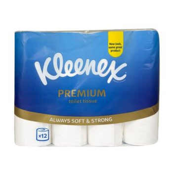 KLEENEX WHITE TOILET ROLLS X12PCS