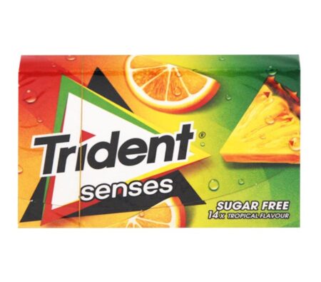 TRIDENT SENSES TROPICAL SUGAR FREE 27GR