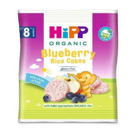 HIPP SNACK BLUEBERRY RICE CAKES 30GR