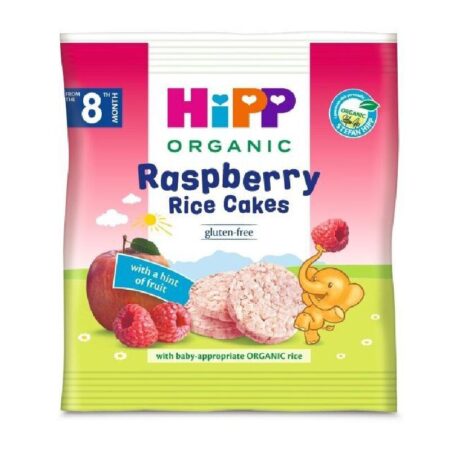 HIPP SNACK RASBERRY RICE CAKES 30GR